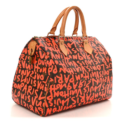 Louis Vuitton Monogram Graffiti Speedy 30 Orange 3 of 11
