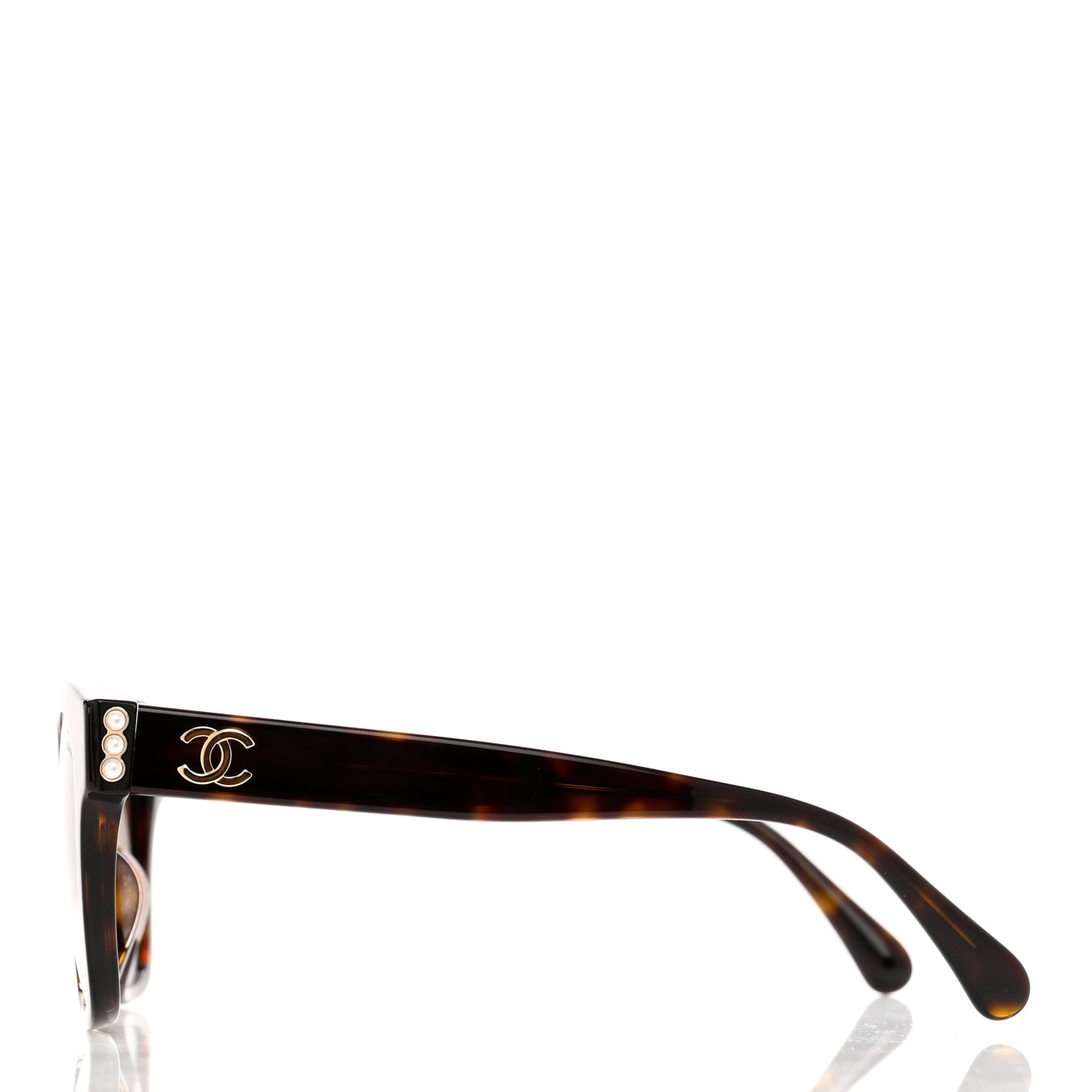 Acetate Polarized Pearl CC Square Sunglasses 5482-H-A Tortoise