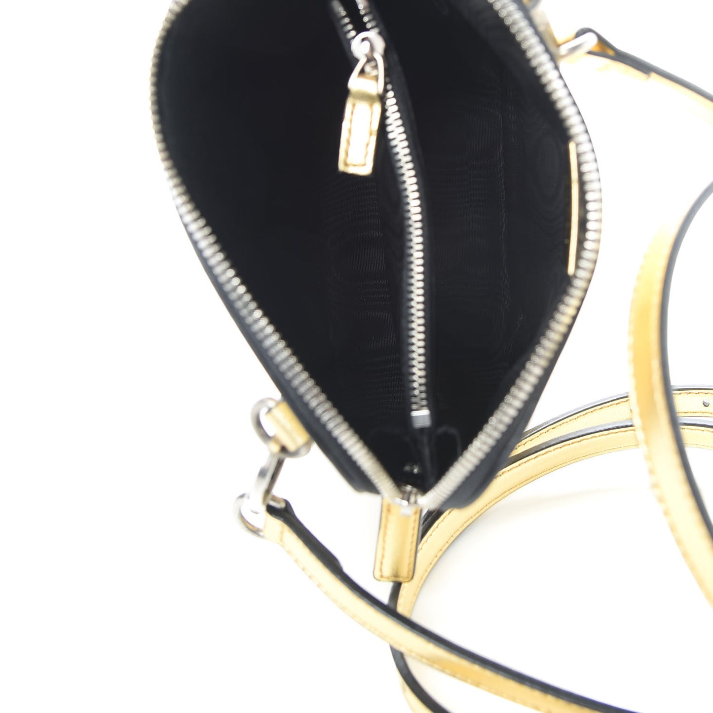 X SEGA Calfskin GUCCY Stars Mini Dome Shoulder Bag Gold