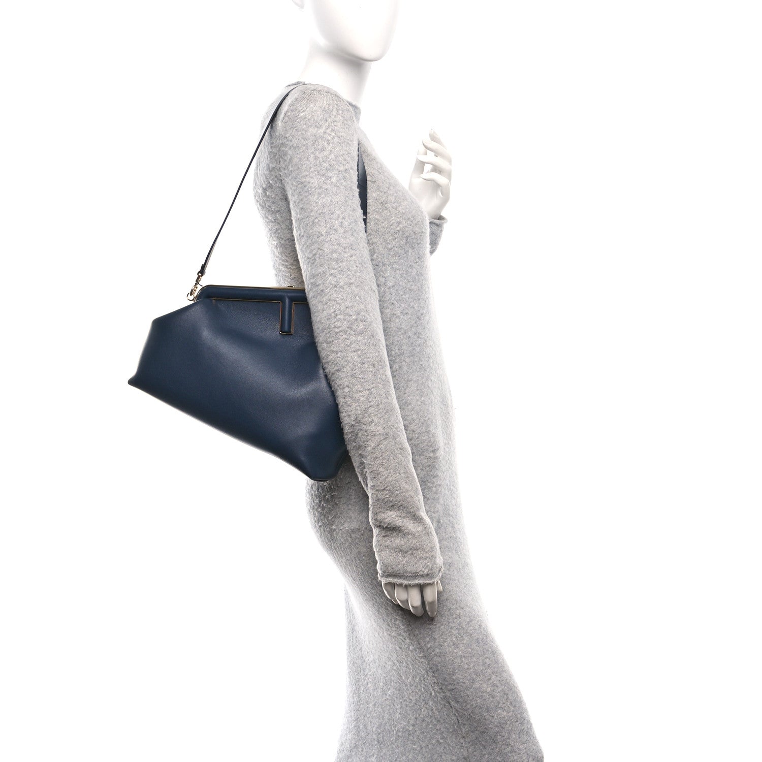 Fendi Shiny Nappa Medium Fendi First Dark Blue 2 of 10