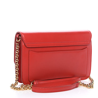 Chloe Calfskin Suede C Clutch With Chain Plaid Red 2 of 11
