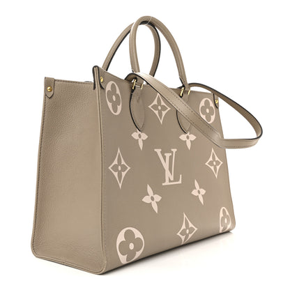 Louis Vuitton Empreinte Monogram Giant Onthego MM Tourterelle Creme 3 of 13