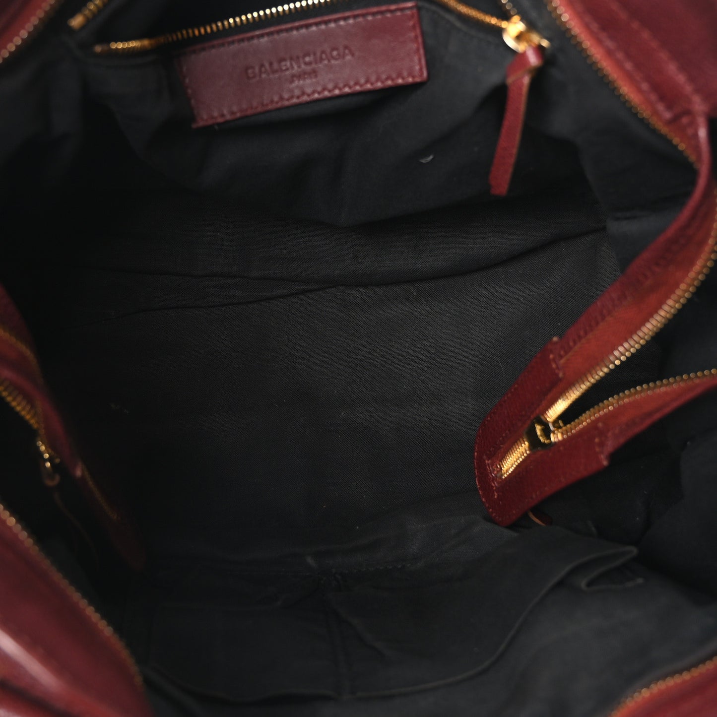 Chevre Gold Metallic Edge Hardware City Bordeaux