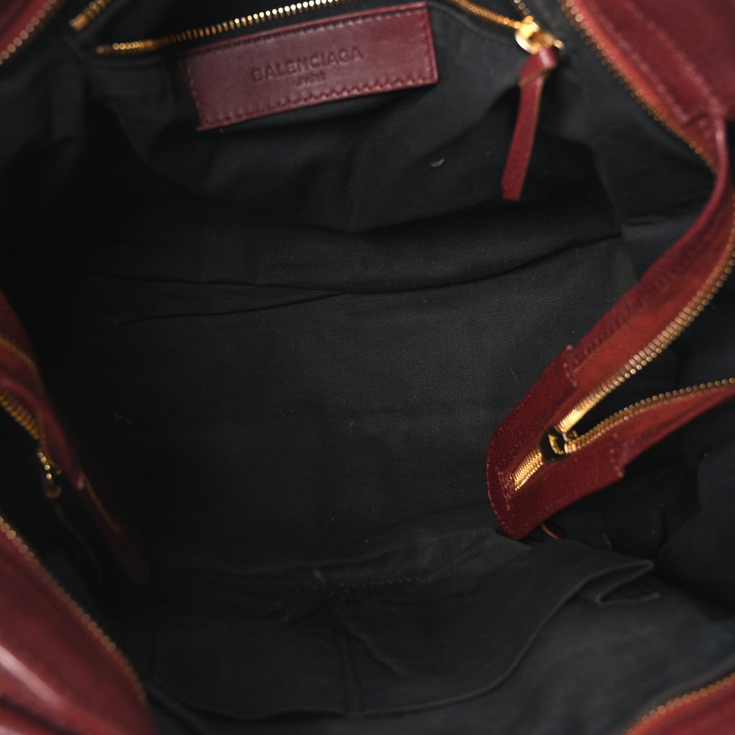 Balenciaga Chevre Gold Metallic Edge Hardware City Bordeaux 6 of 11