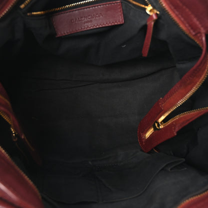 Balenciaga Chevre Gold Metallic Edge Hardware City Bordeaux 6 of 11