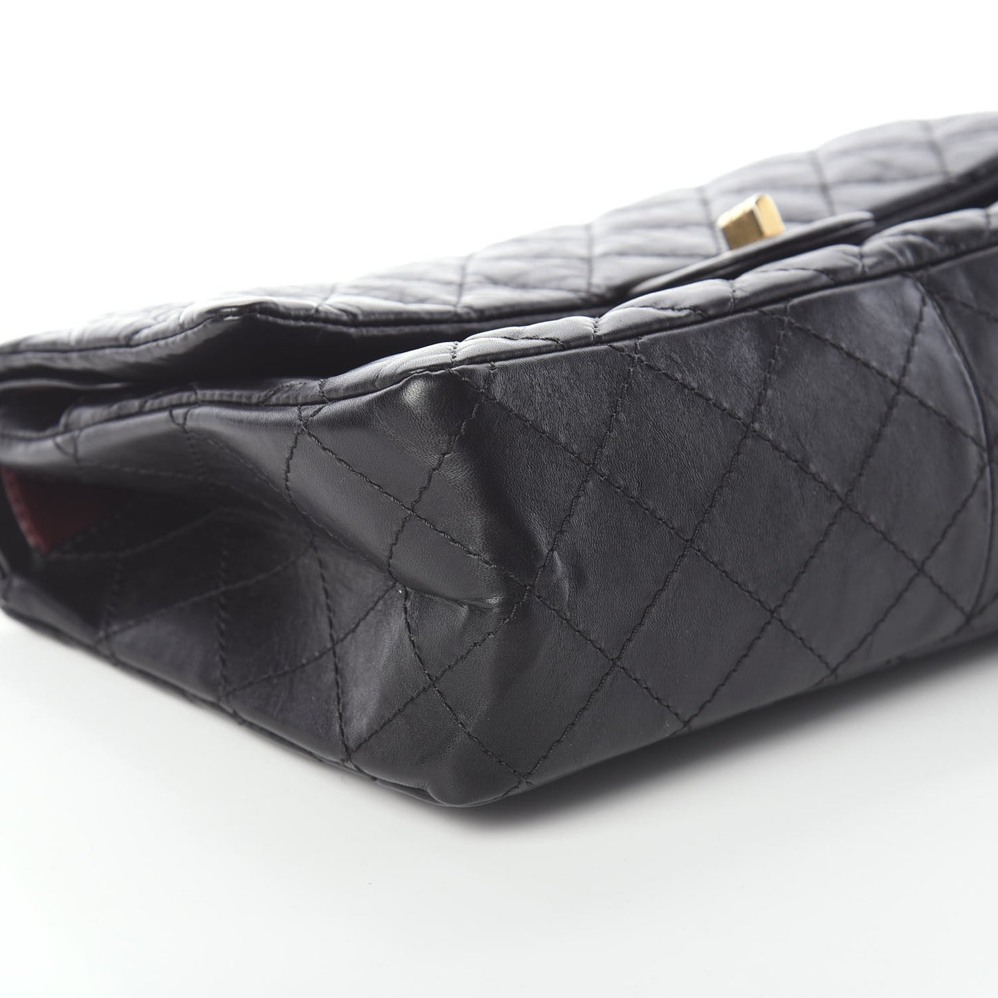 Aged Calfskin Quilted 2.55 Reissue 226 Flap Black