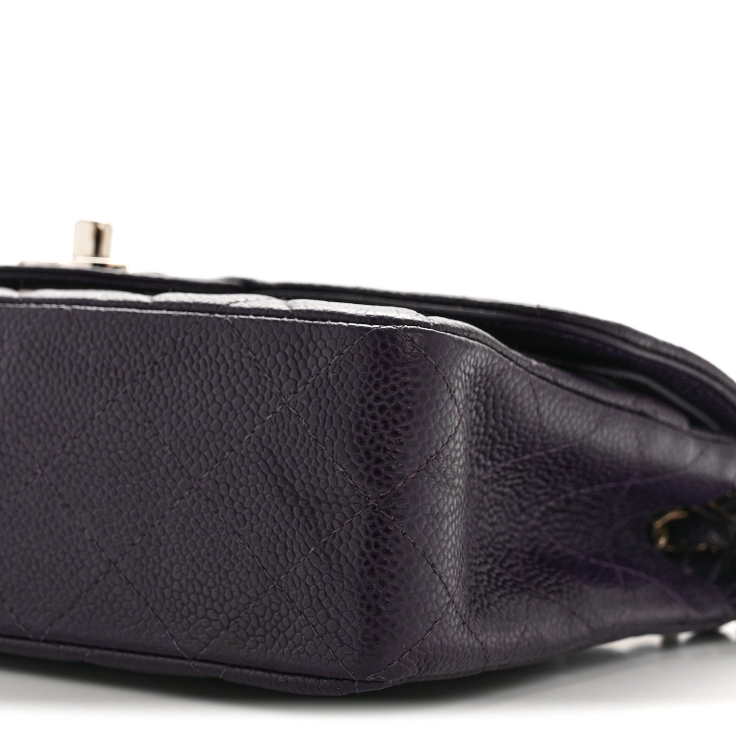 Chanel Caviar Quilted Small Double Flap Dark Purple 10 of 15