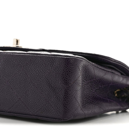 Chanel Caviar Quilted Small Double Flap Dark Purple 10 of 15