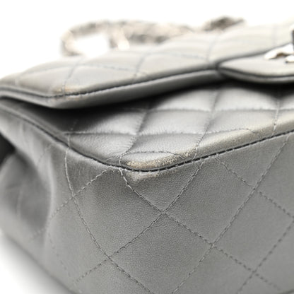 Chanel Metallic Lambskin Quilted Mini Rectangular Flap Silver 13 of 14