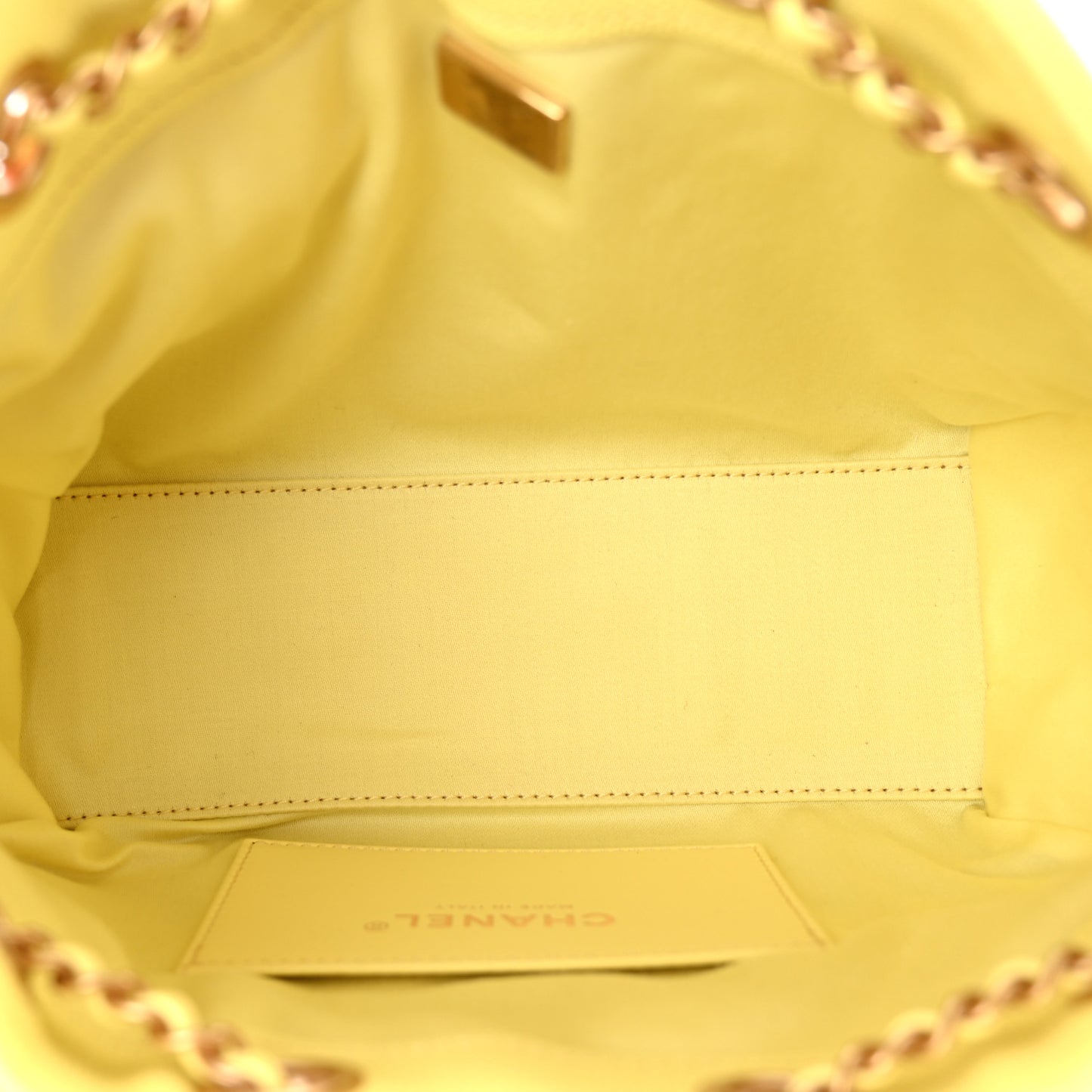 Caviar Quilted Mini Chanel 25 Handbag Light Yellow