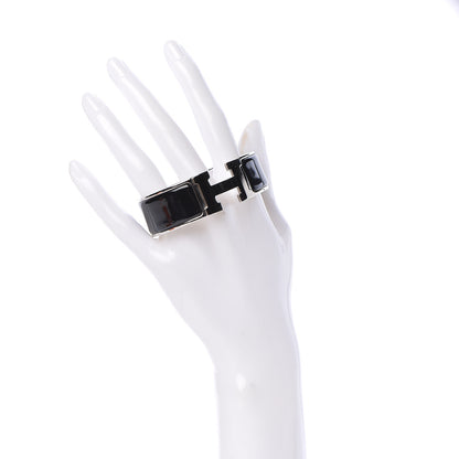 Hermes Enamel Wide Clic Clac H Bracelet PM Black 2 of 6