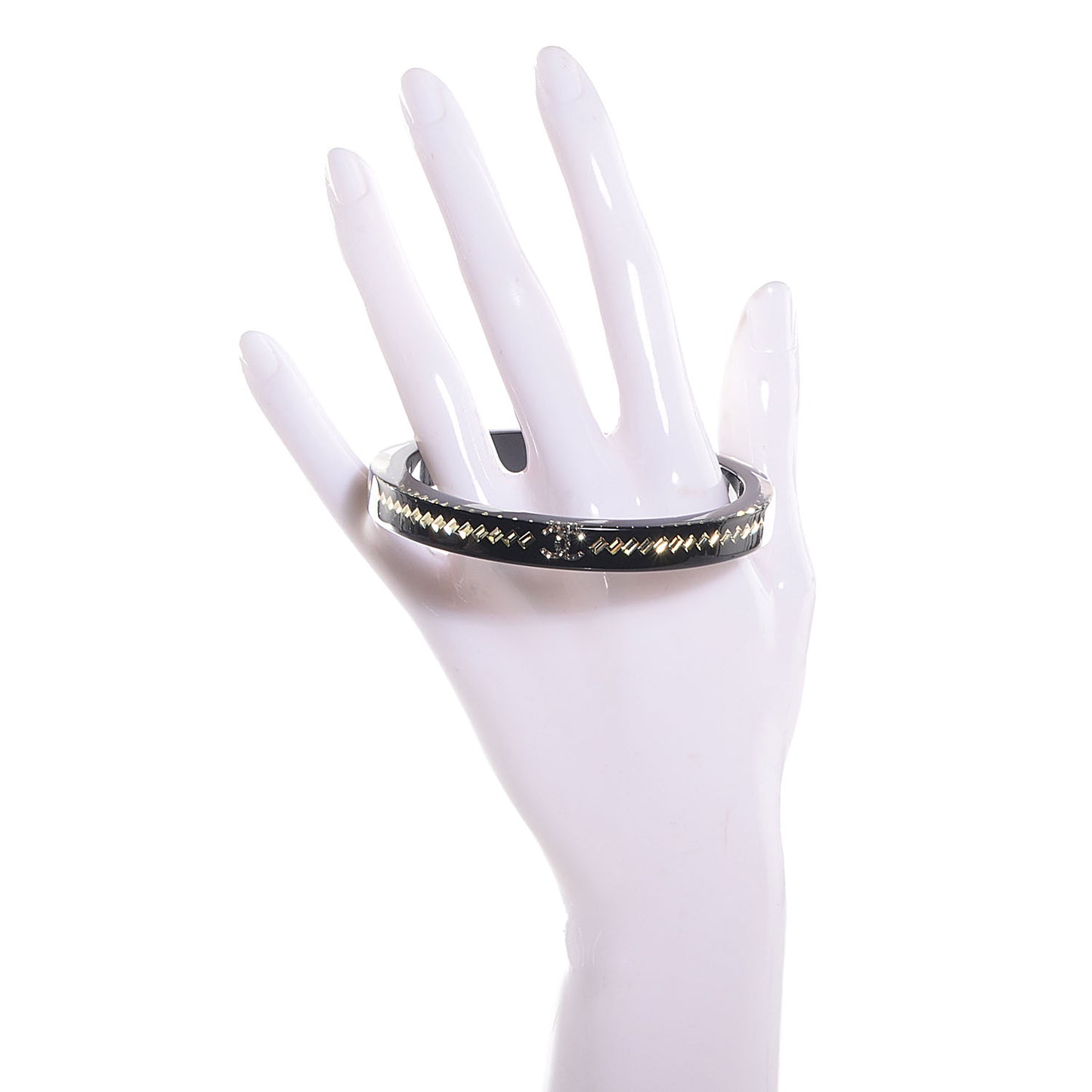 Resin Crystal CC Bangle Black