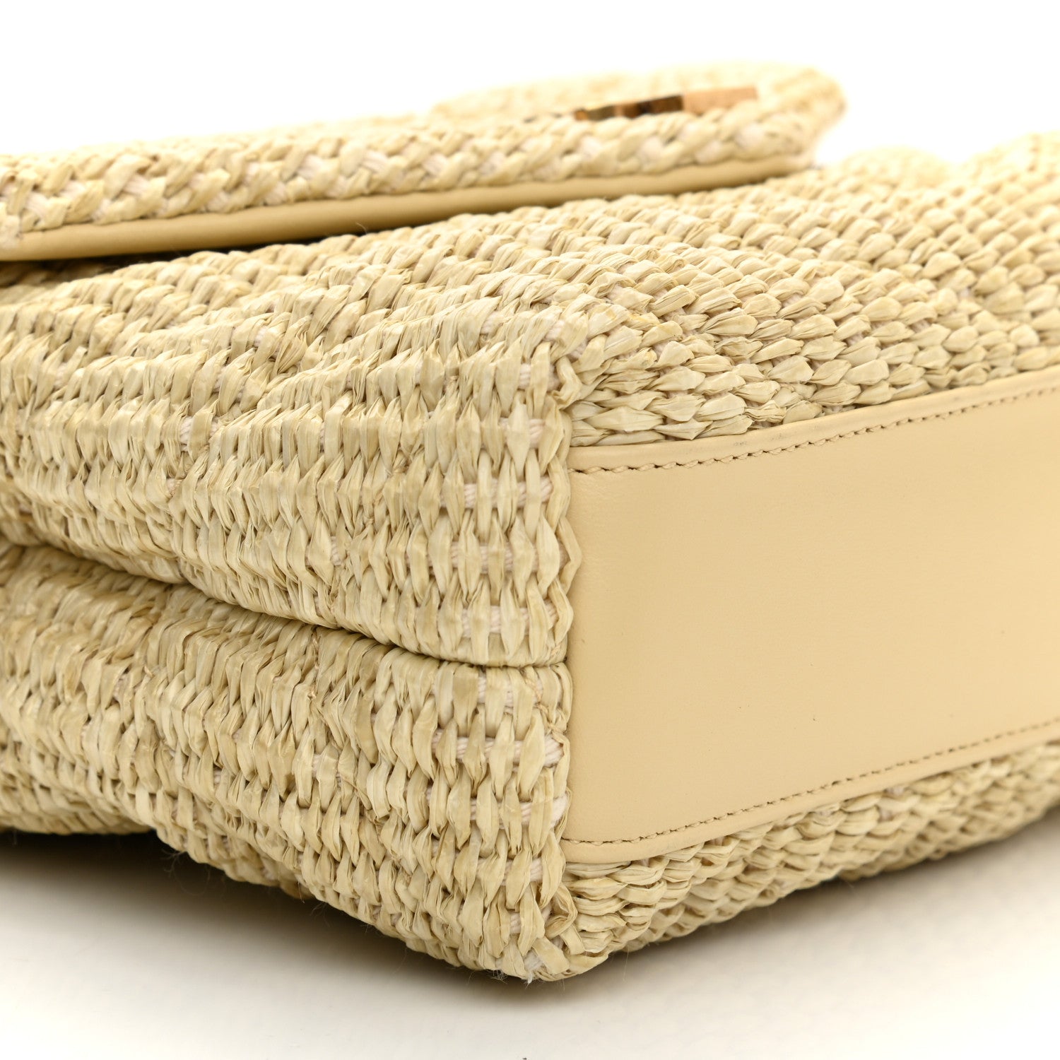 Saint Laurent Raffia Monogram Toy Loulou Chain Satchel Naturale 9 of 10
