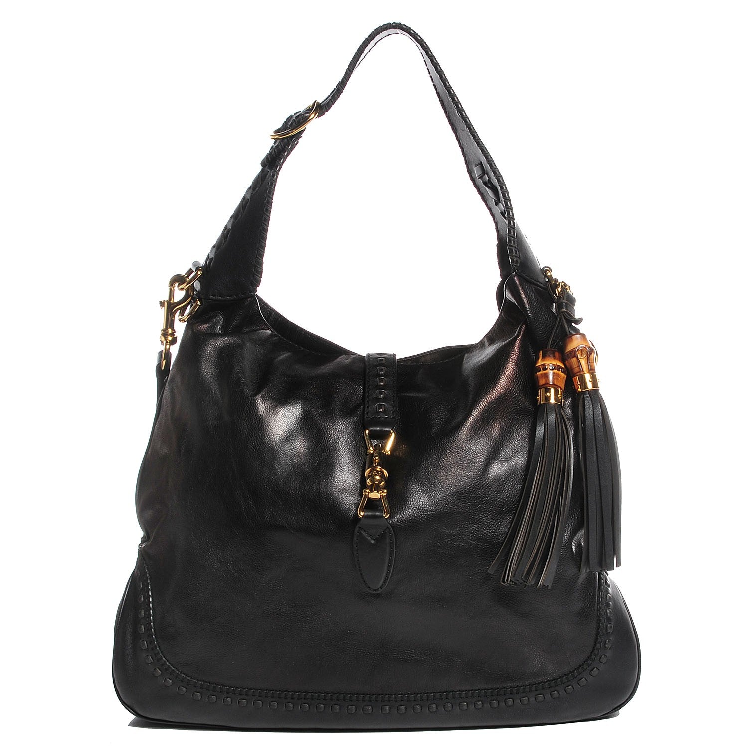 Gucci Calfskin Large New Jackie Hobo Black 1 of 9