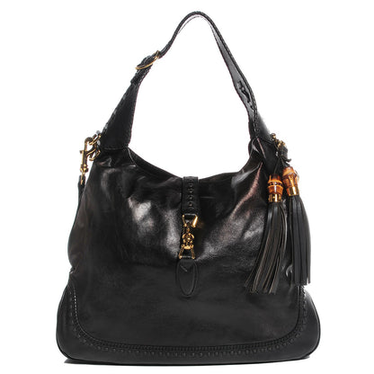 Gucci Calfskin Large New Jackie Hobo Black 1 of 9