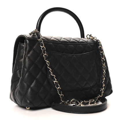 Chanel Caviar Quilted Small Coco Handle Flap Black 3 of 10