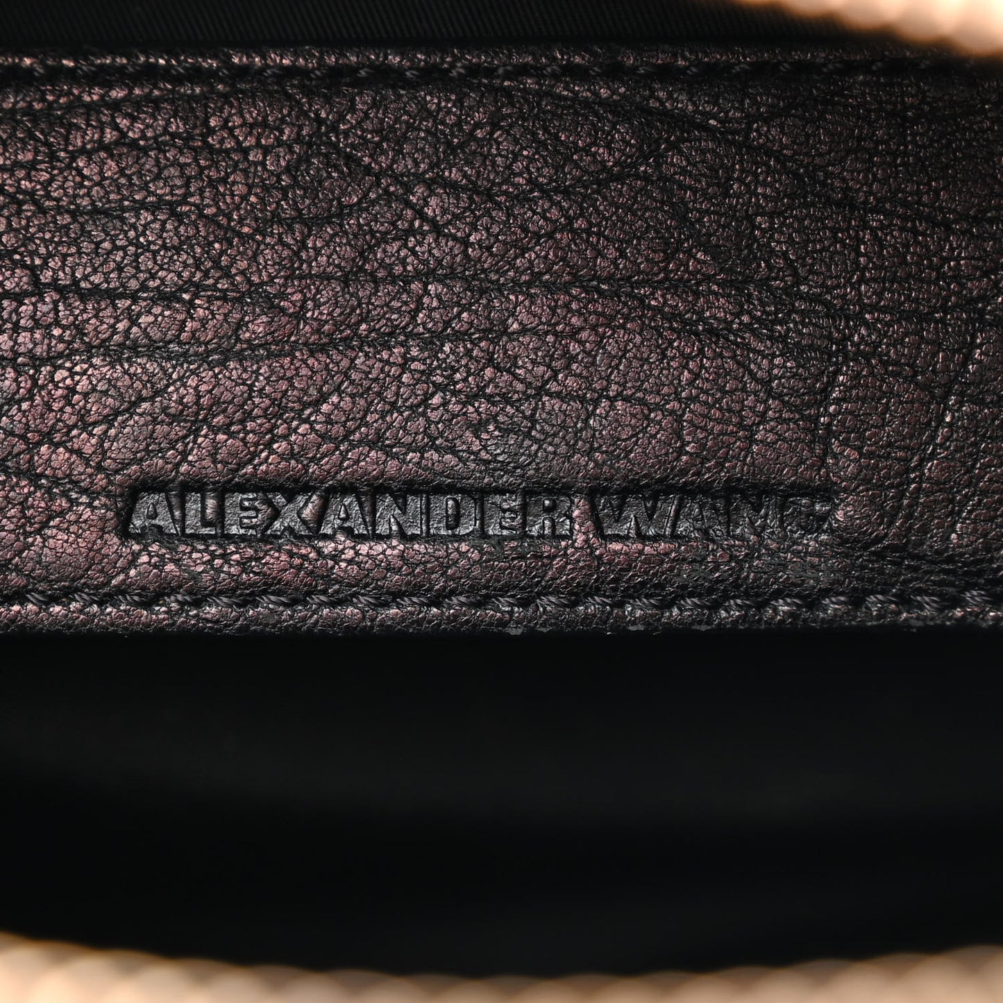 Pebbled Lambskin Rocco Black Rose Gold Hardware