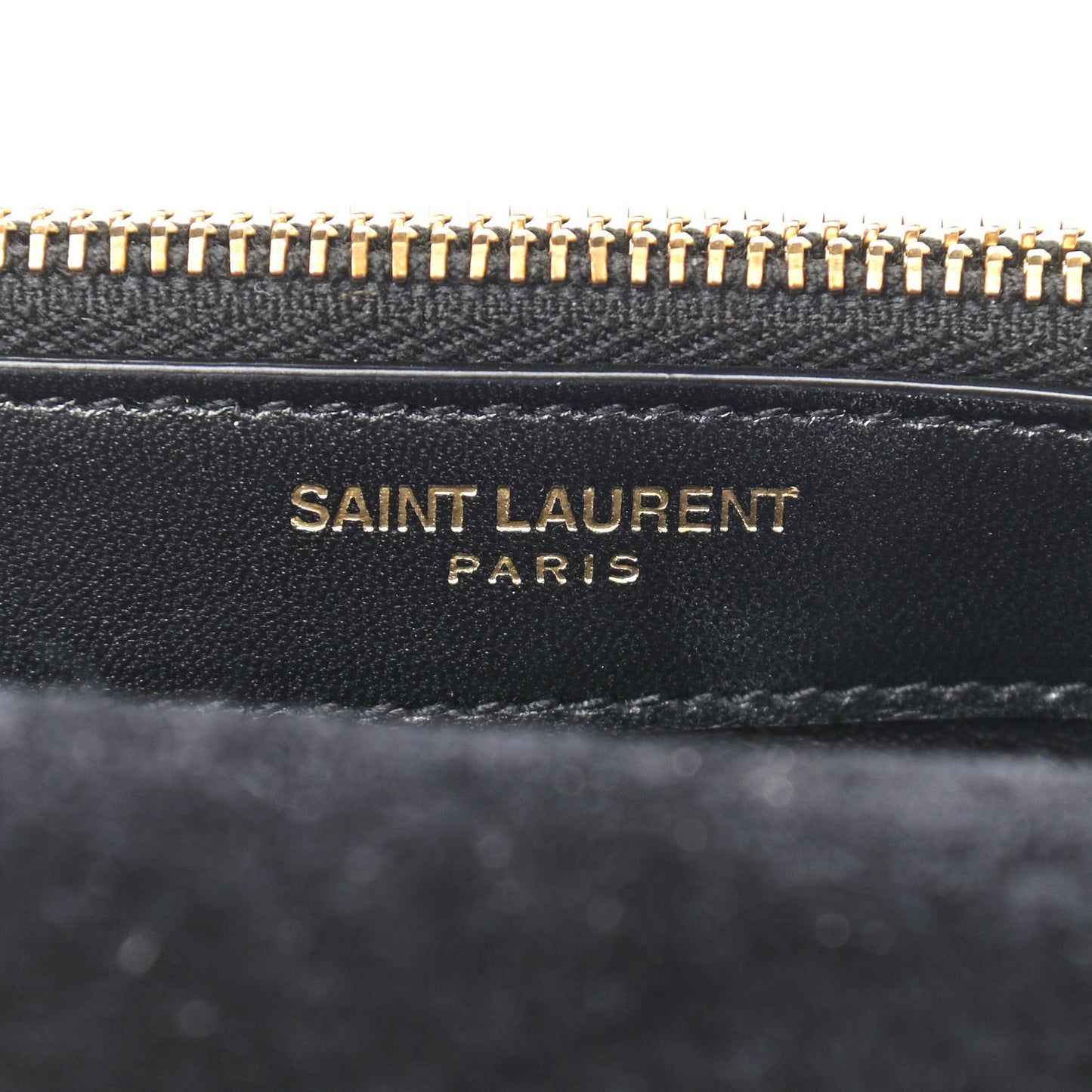 Laminated Calfskin Classic Monogram Kate Tassel Chain Wallet Green
