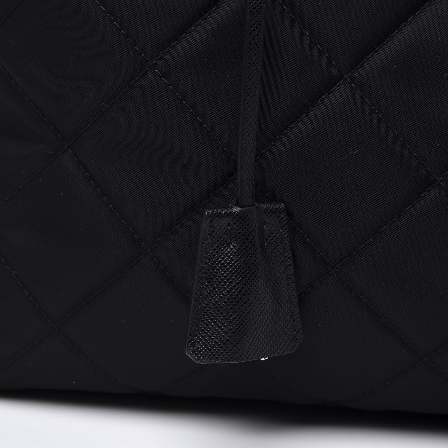 Prada Nylon Tessuto Impuntu Quilted Shoulder Bag Black 9 of 10