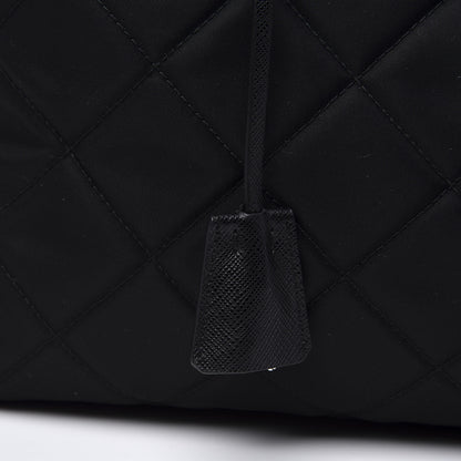 Prada Nylon Tessuto Impuntu Quilted Shoulder Bag Black 9 of 10