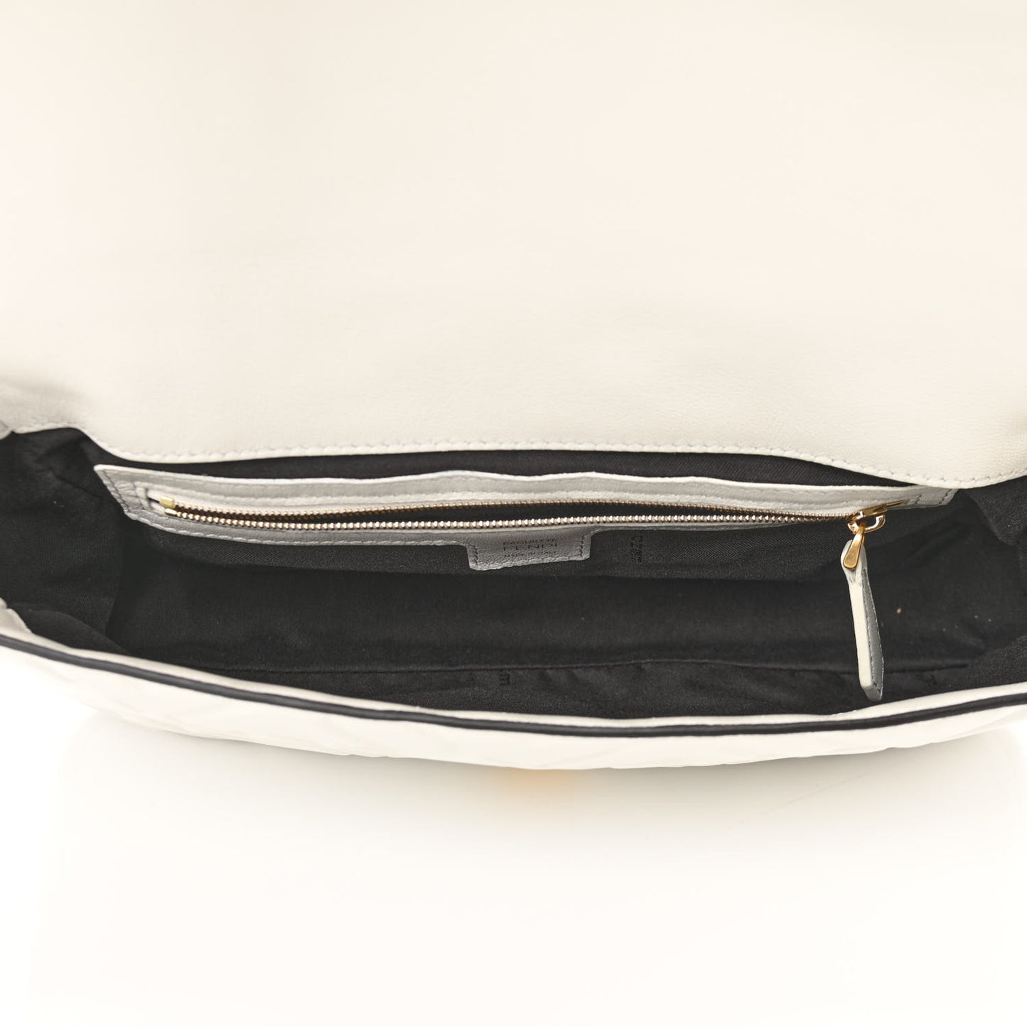 Nappa FF 1974 Embossed Baguette White