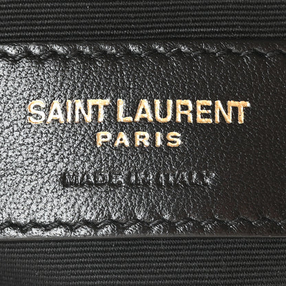 Saint Laurent Lambskin Quilted Toy Loulou Puffer Monogram Chain Satchel Dark Beige 6 of 11