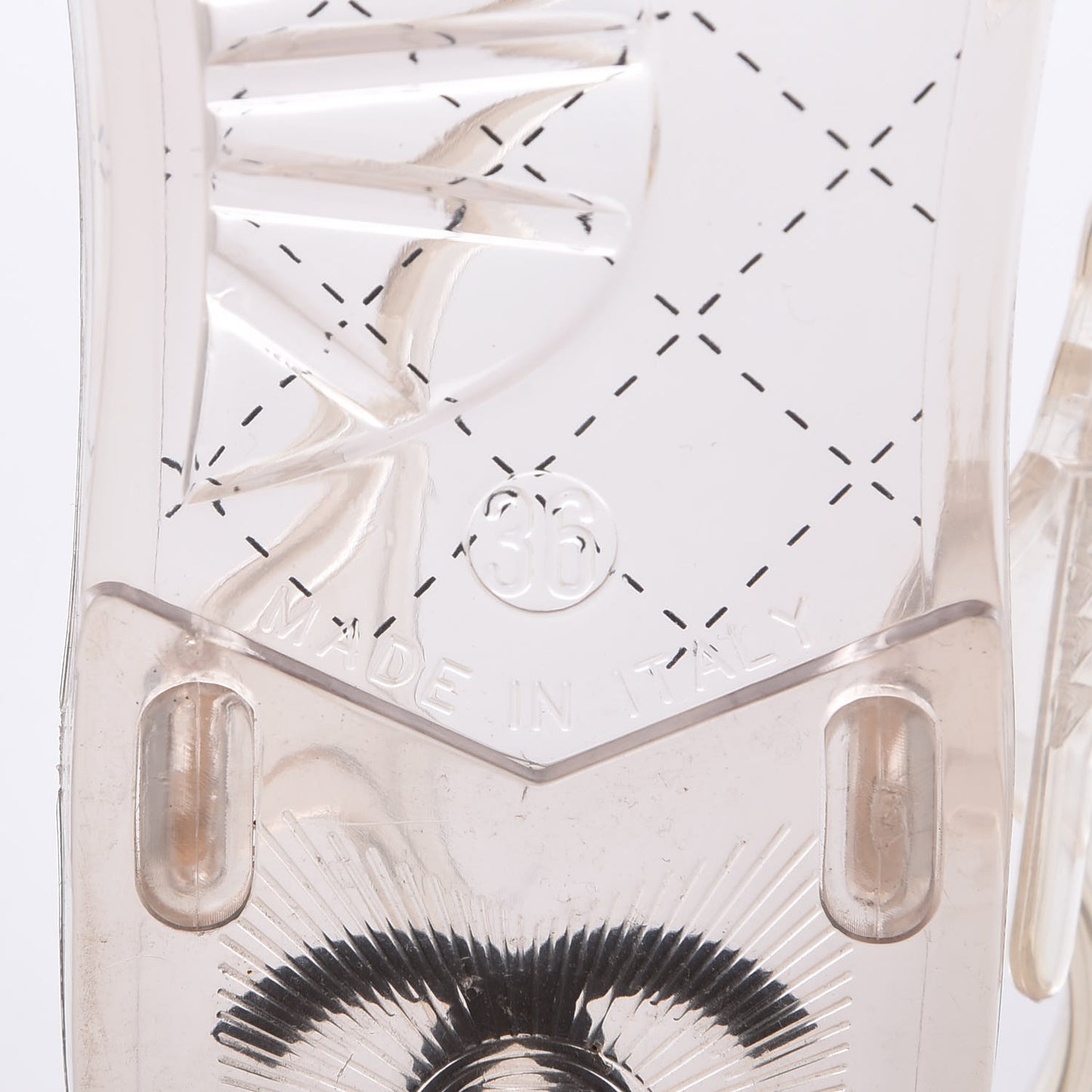 Jelly Crystal CC Thong Sandals 36 Clear