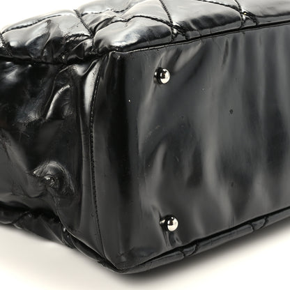 Chanel Vinyl Quilted Large Paris Biarritz Tote Black 8 of 10