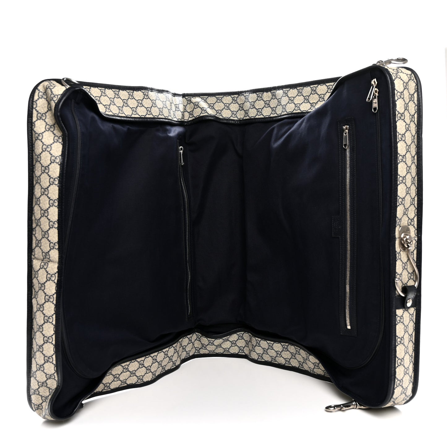 GG Supreme Monogram Web Savoy Garment Bag Beige Blue