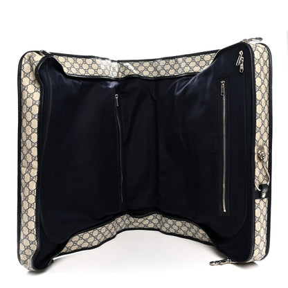Gucci GG Supreme Monogram Web Savoy Garment Bag Beige Blue 4 of 10