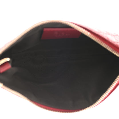 Gucci Microguccissima Key Ring Coin Case Hibiscus Red 4 of 6