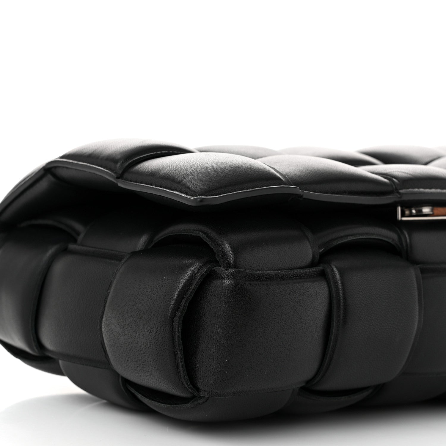 Bottega Veneta Nappa Maxi Intreccio Padded Cassette Crossbody Bag Black 9 of 10