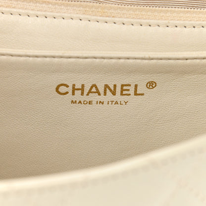 Chanel Caviar Quilted Jumbo Kelly Flap White 6 of 12
