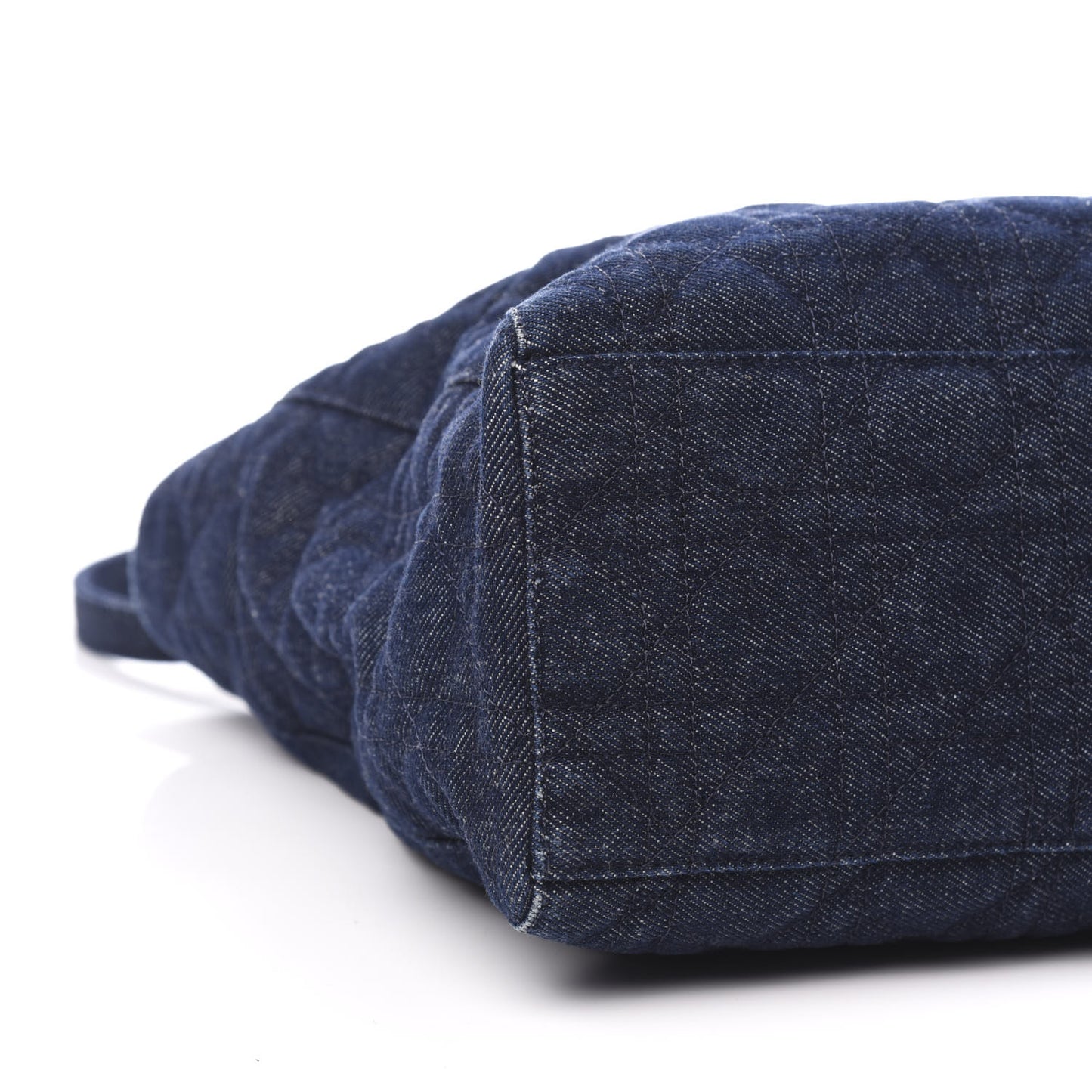 Denim Cannage Large Lady Dior Tote Blue
