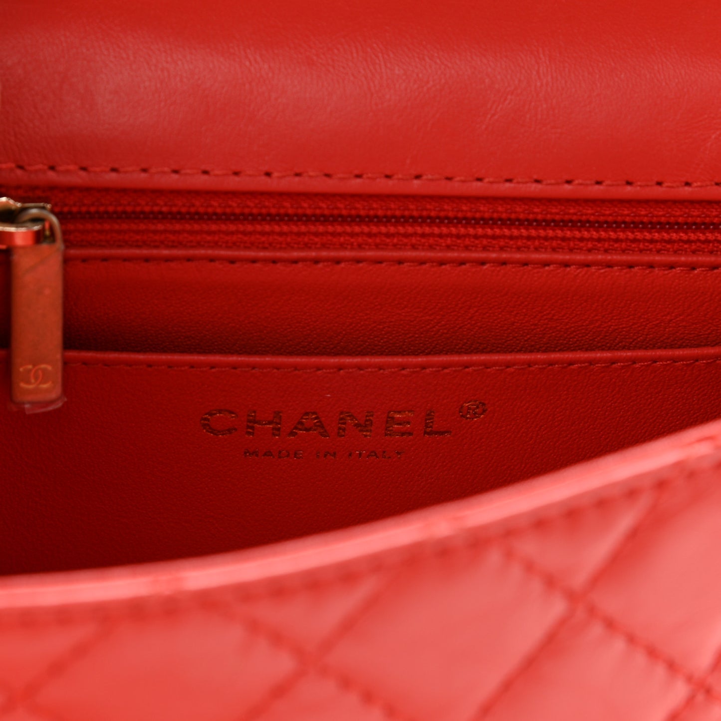 Aged Calfskin Quilted 2.55 Reissue Mini Flap Red