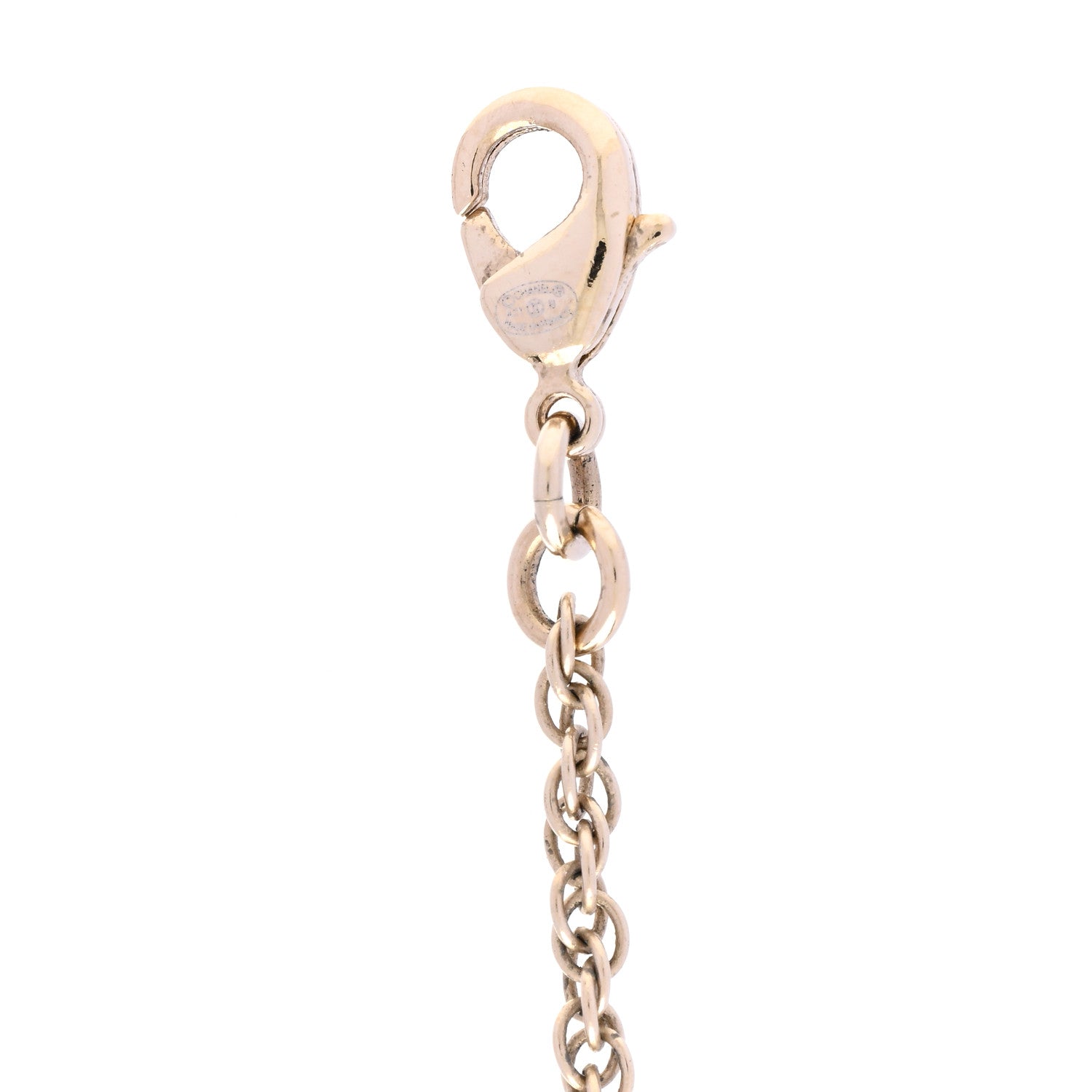 Chanel Crystal Pearl CC Necklace Pearly White Gold 7 of 7
