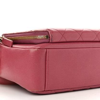 Chanel Caviar Quilted Medium Business Affinity Camera Case Dark Pink 9 of 14