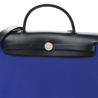 Hermes Toile Vache Hunter Herbag Zip 31 PM Bleu Electrique Bleu Indigo 9 of 11