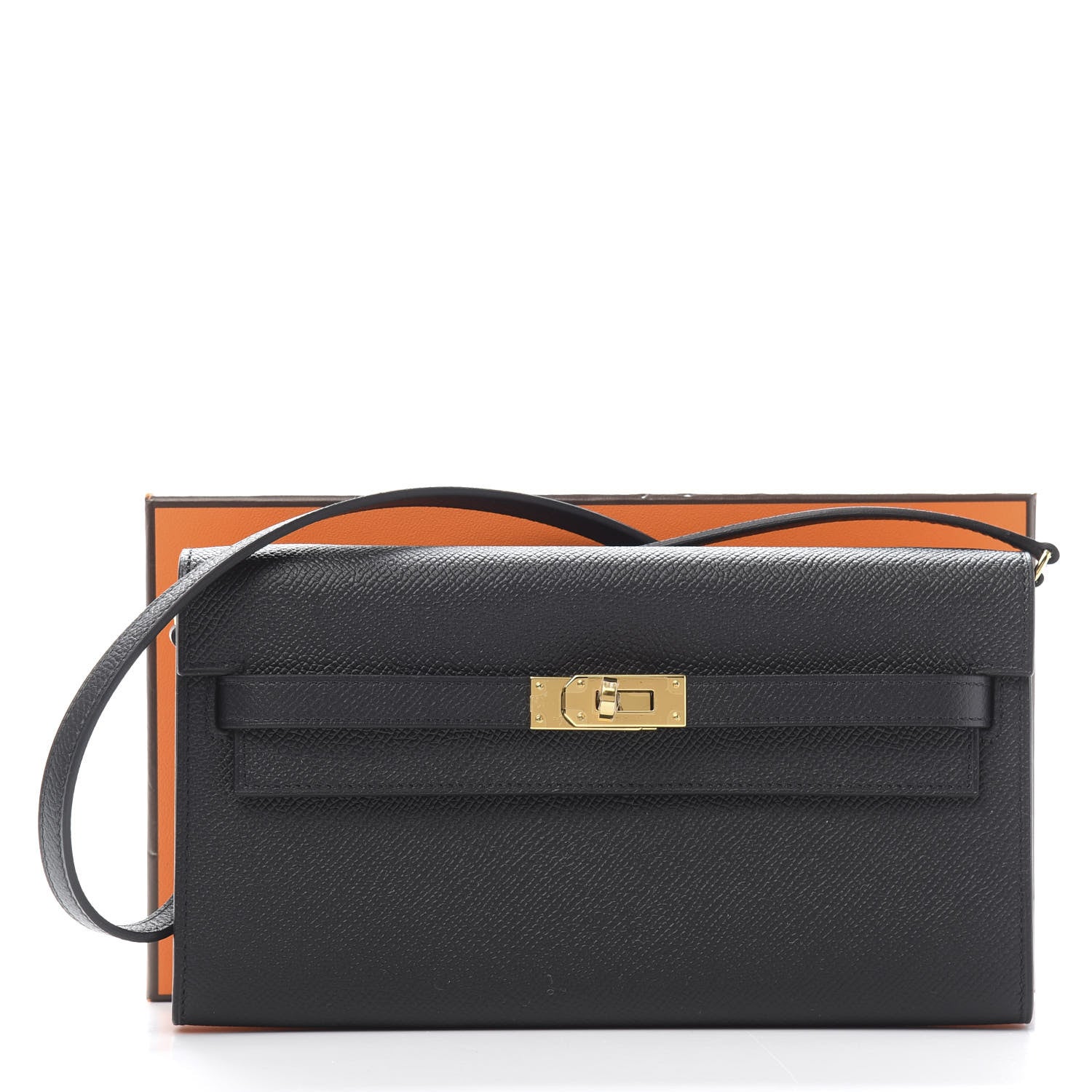 Hermes Epsom Kelly Wallet To Go Black 11 of 11