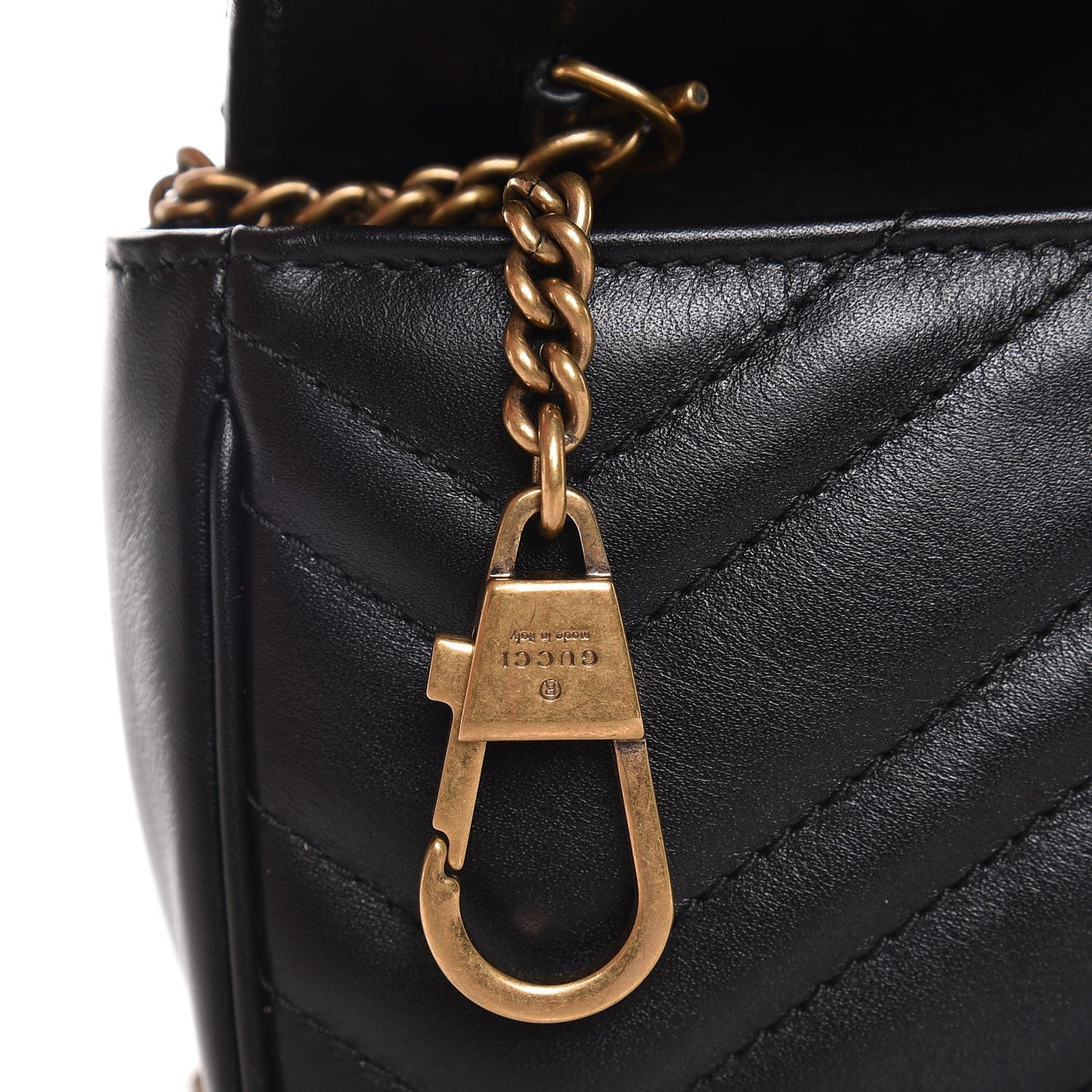 Calfskin Matelasse Super Mini GG Marmont Shoulder Bag Black