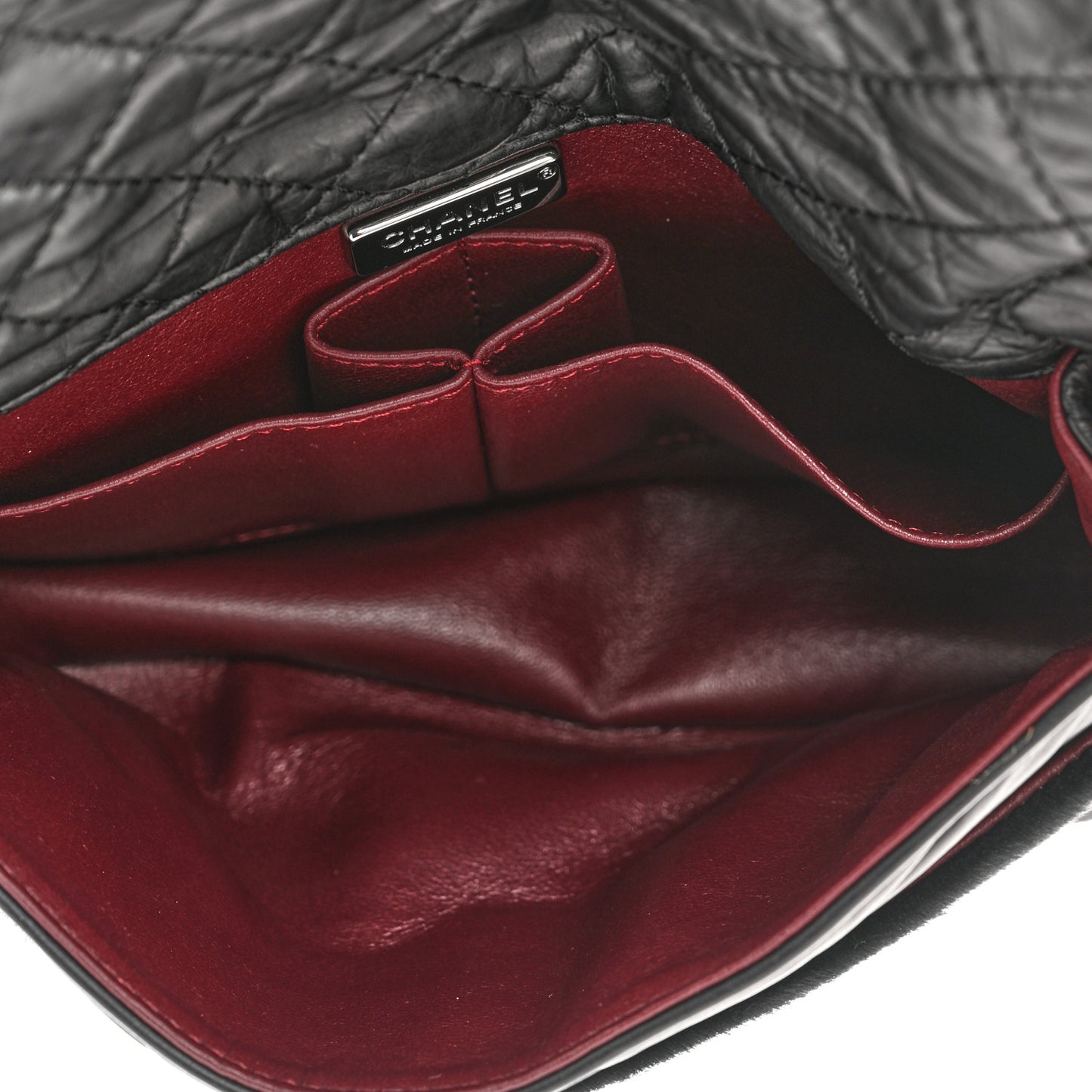 Aged Calfskin Miss Pony Fur Medium Flap Black
