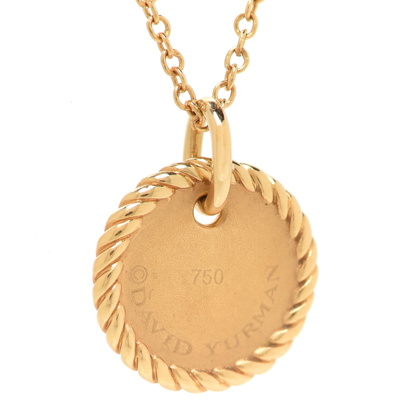 18K Yellow Gold Diamond Initial Z Charm Necklace