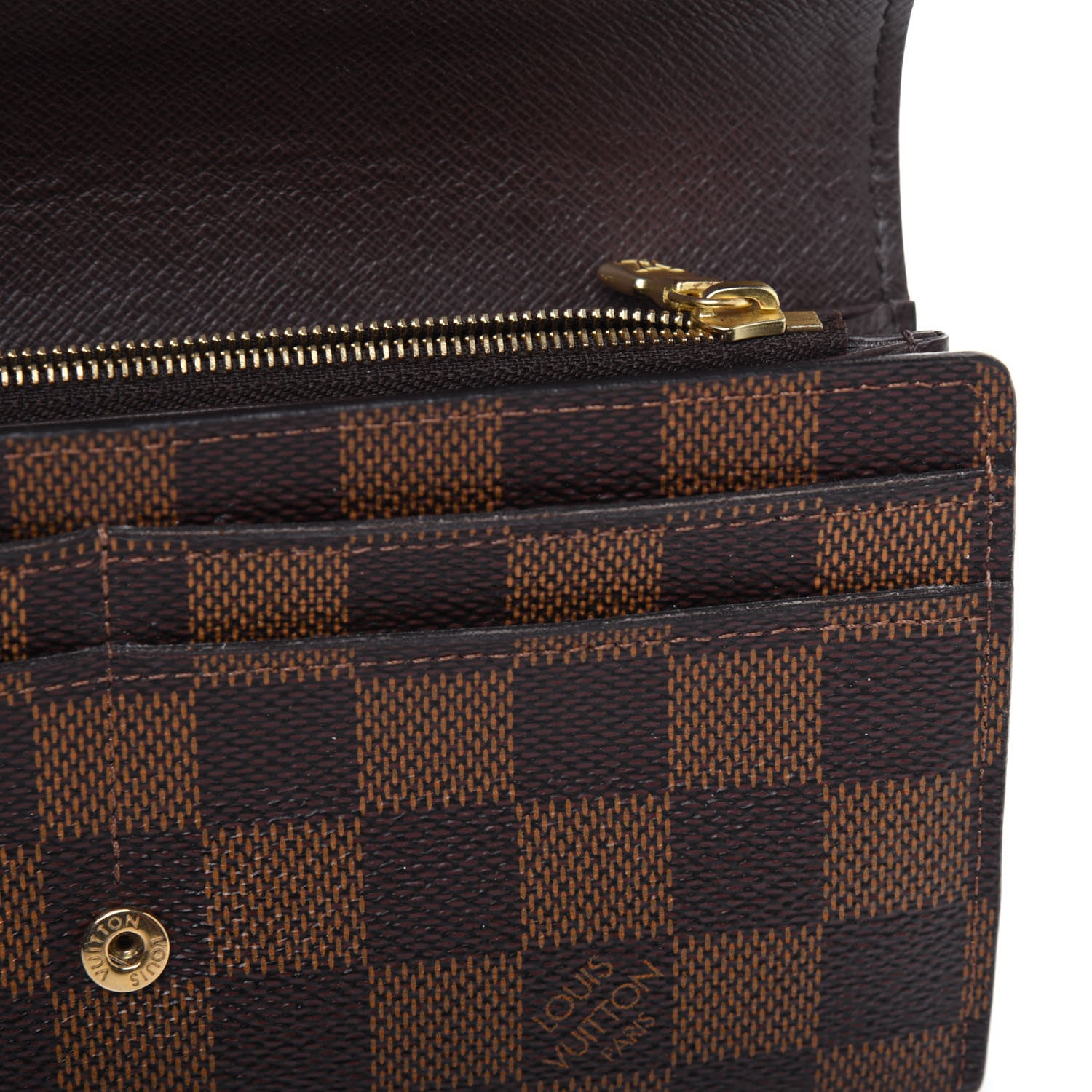 Louis Vuitton Damier Ebene Sarah Wallet NM 10 of 17