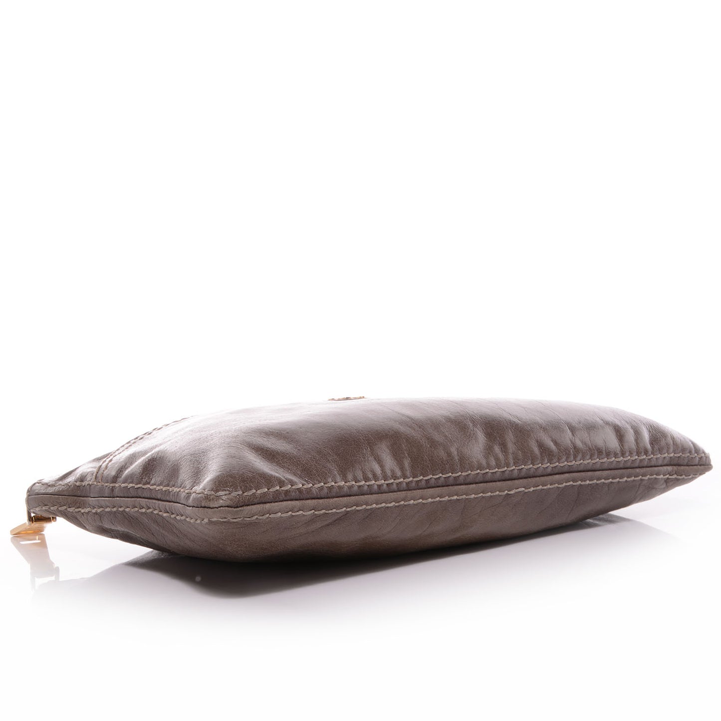 Vitello Shine Pochette Clutch Argilla