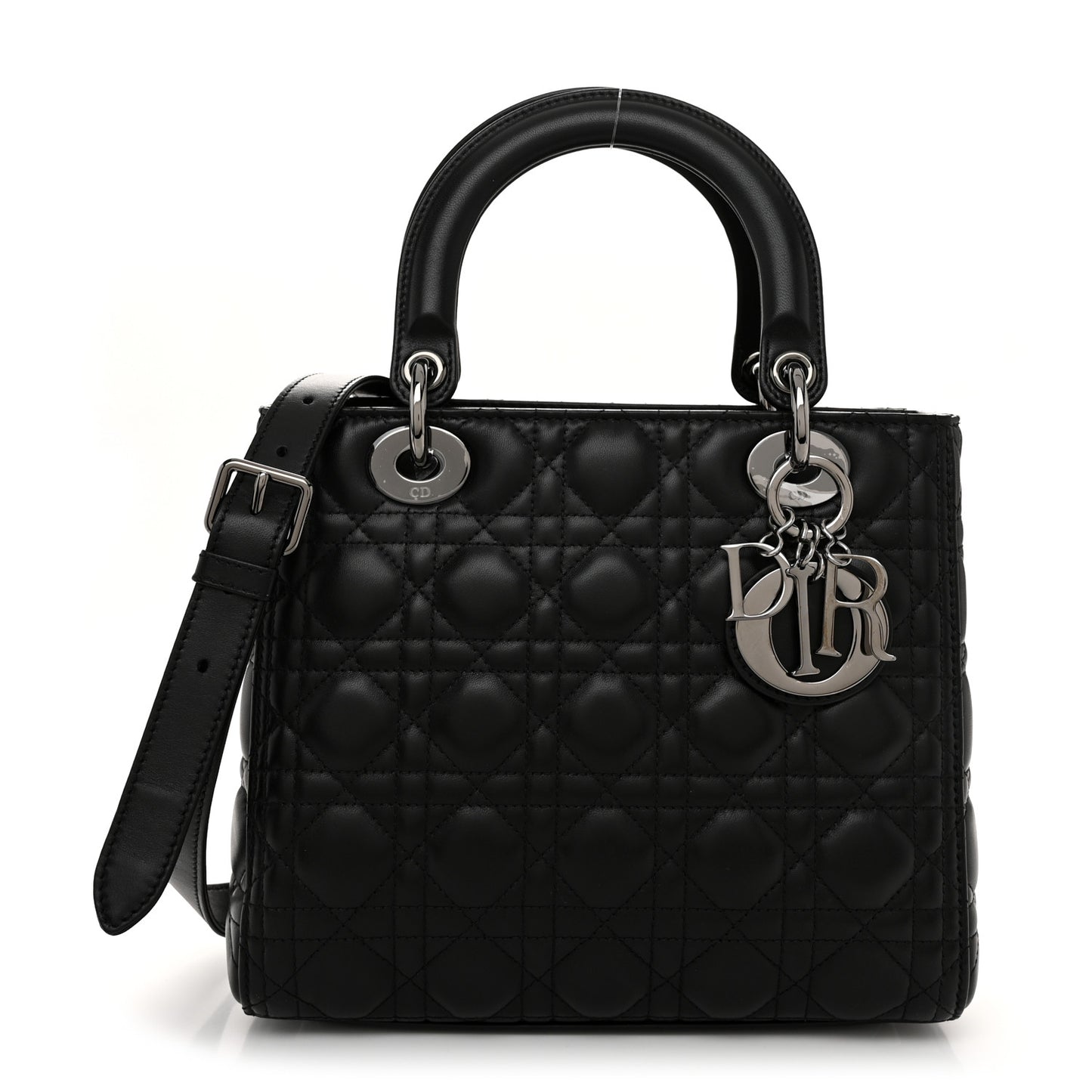 Lambskin Cannage Medium Lady Dior Black