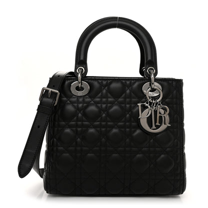 Christian Dior Lambskin Cannage Medium Lady Dior Black 1 of 9