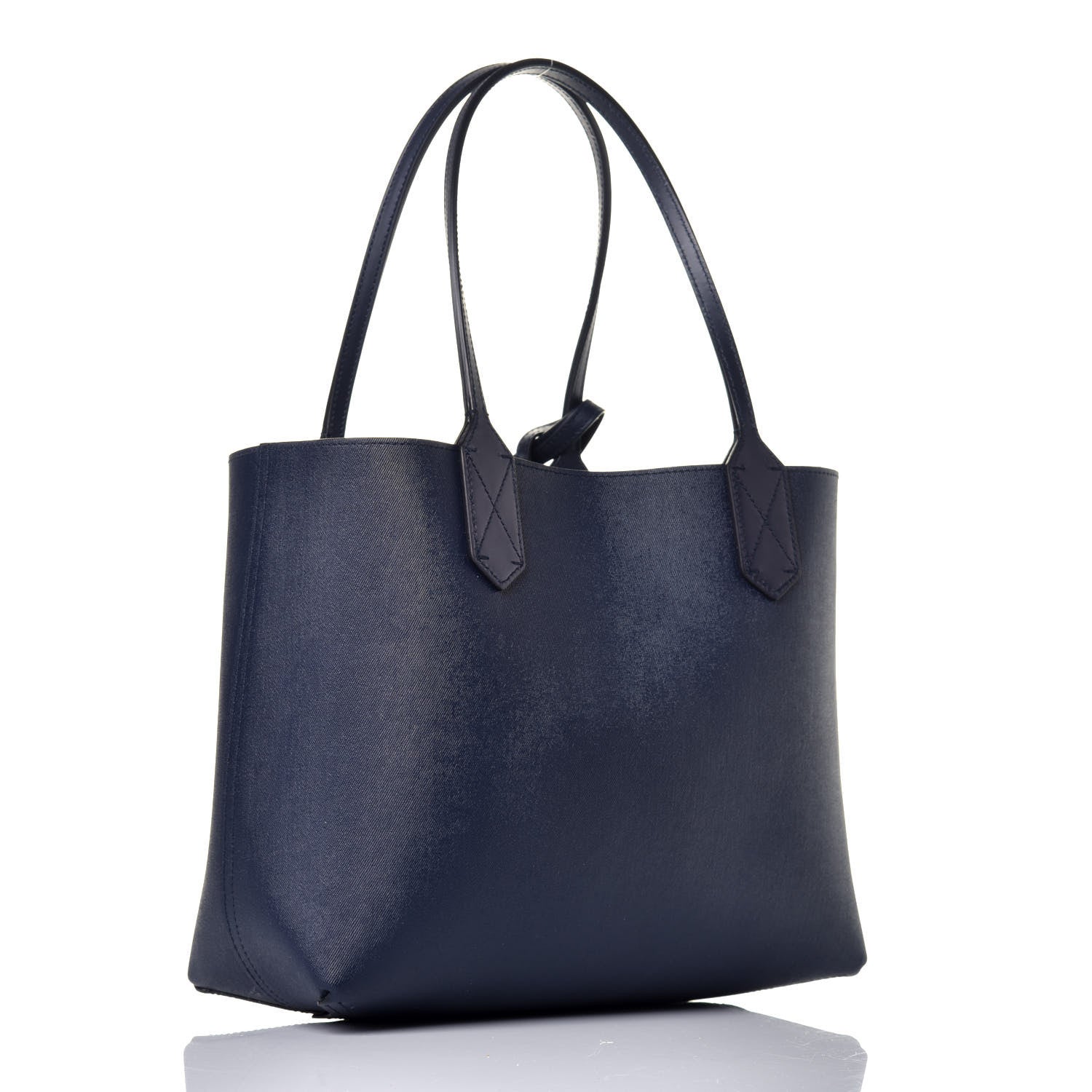Gucci GG Supreme Monogram Blooms Small Reversible Tote Beige Blue Navy 6 of 16