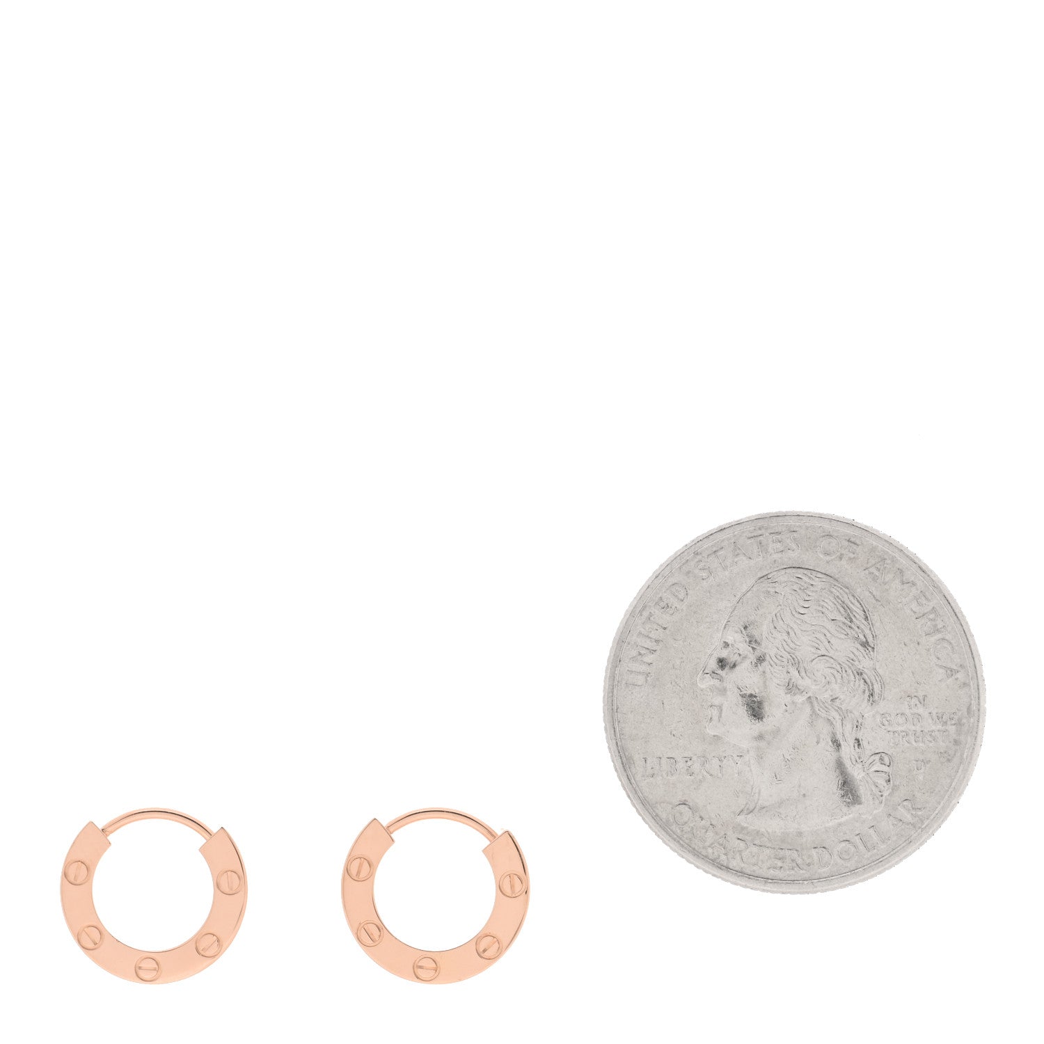 Cartier 18K Pink Gold LOVE Hoop Earrings 2 of 4