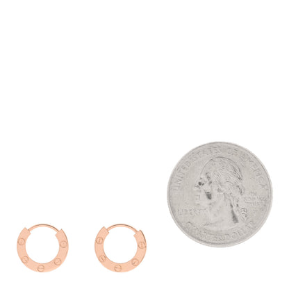 Cartier 18K Pink Gold LOVE Hoop Earrings 2 of 4