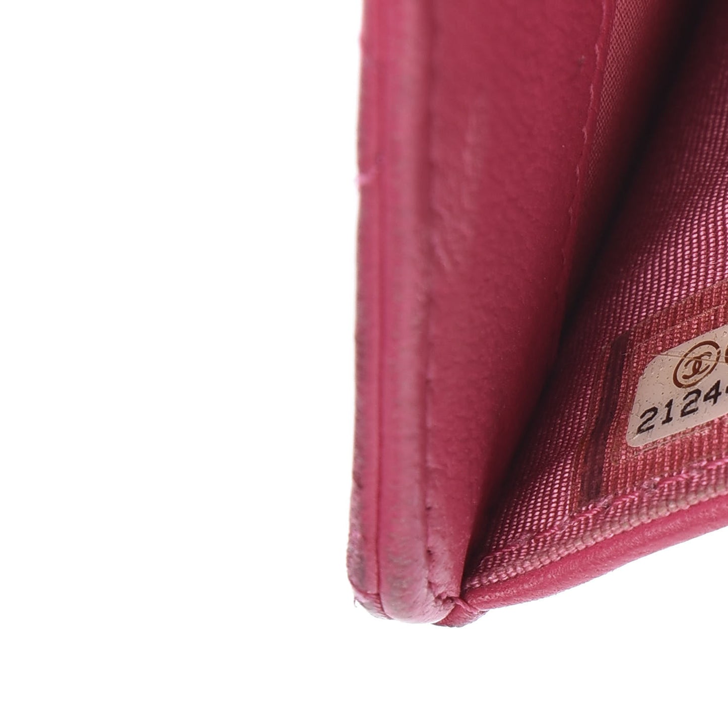 Lambskin Quilted Yen Wallet Fuchsia